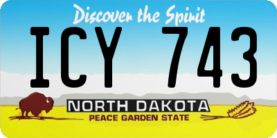 ND license plate ICY743