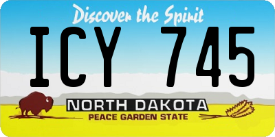 ND license plate ICY745