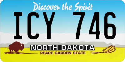 ND license plate ICY746