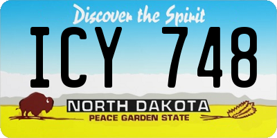 ND license plate ICY748