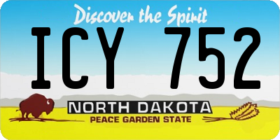 ND license plate ICY752