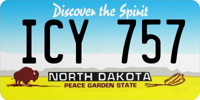 ND license plate ICY757