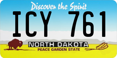 ND license plate ICY761