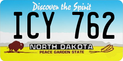ND license plate ICY762
