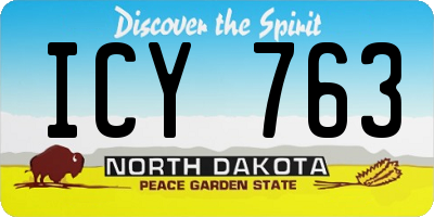 ND license plate ICY763