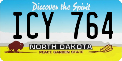 ND license plate ICY764