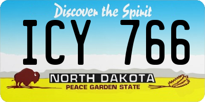 ND license plate ICY766