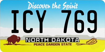 ND license plate ICY769