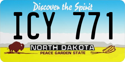 ND license plate ICY771