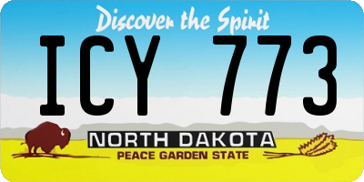 ND license plate ICY773