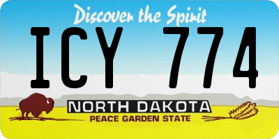 ND license plate ICY774