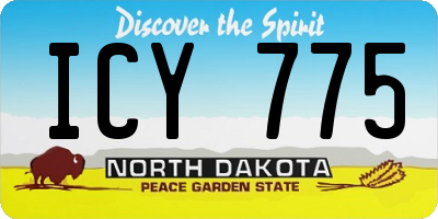 ND license plate ICY775