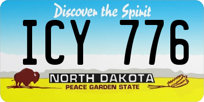 ND license plate ICY776