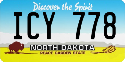ND license plate ICY778