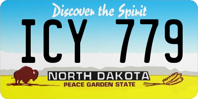 ND license plate ICY779