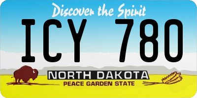 ND license plate ICY780