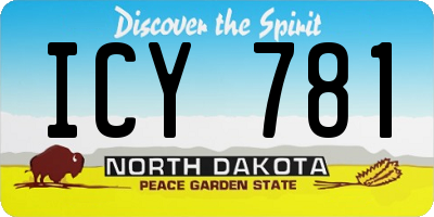 ND license plate ICY781