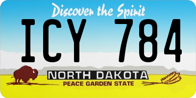ND license plate ICY784