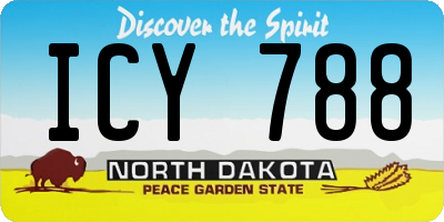 ND license plate ICY788