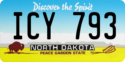 ND license plate ICY793