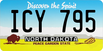ND license plate ICY795