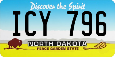 ND license plate ICY796
