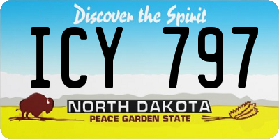 ND license plate ICY797