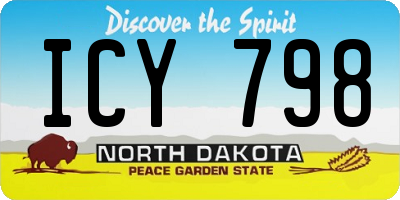 ND license plate ICY798
