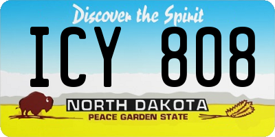 ND license plate ICY808