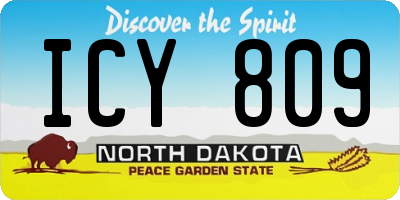 ND license plate ICY809