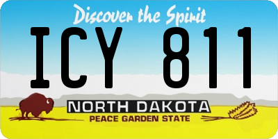 ND license plate ICY811