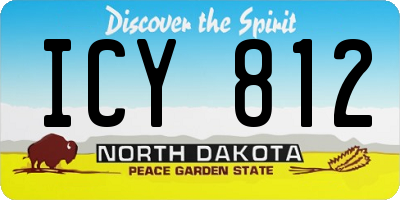 ND license plate ICY812