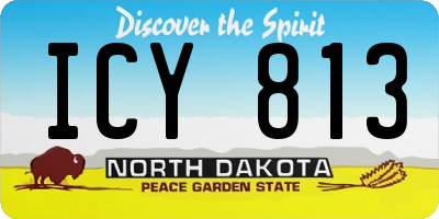 ND license plate ICY813