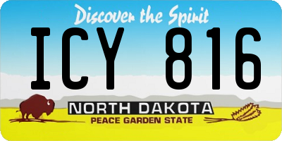 ND license plate ICY816