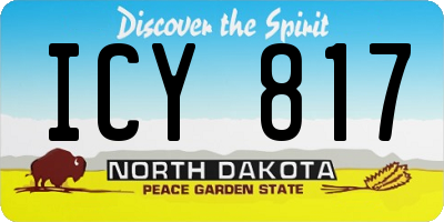 ND license plate ICY817
