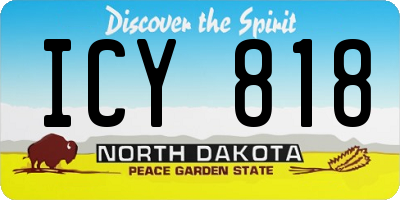 ND license plate ICY818