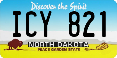 ND license plate ICY821