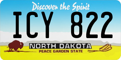 ND license plate ICY822