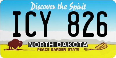 ND license plate ICY826