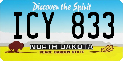 ND license plate ICY833