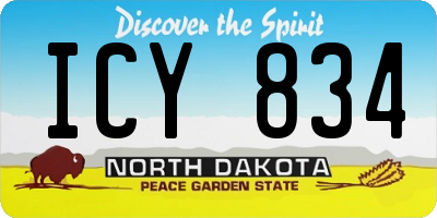 ND license plate ICY834