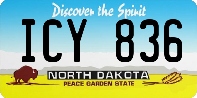 ND license plate ICY836