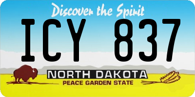 ND license plate ICY837