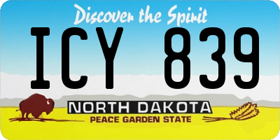 ND license plate ICY839