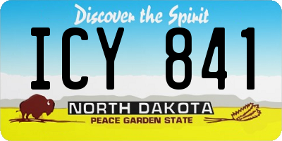ND license plate ICY841