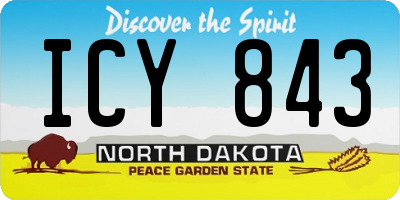 ND license plate ICY843