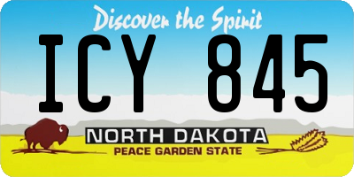 ND license plate ICY845