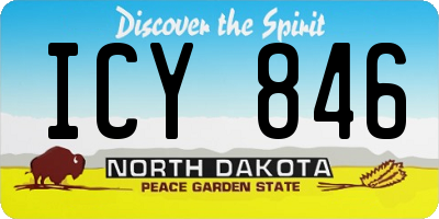 ND license plate ICY846