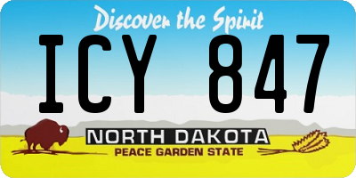 ND license plate ICY847