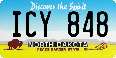 ND license plate ICY848
